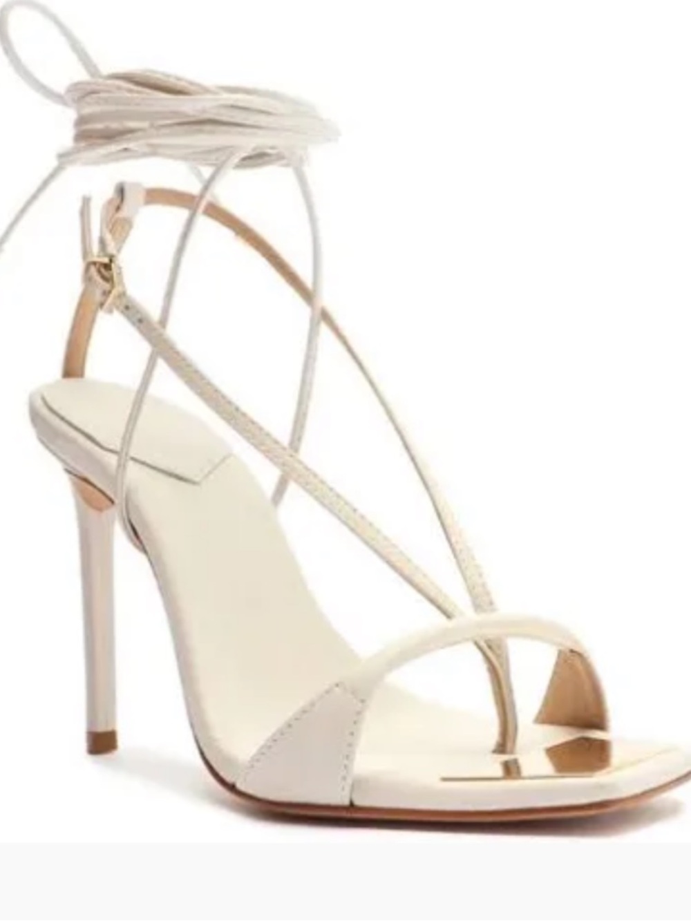 Schultz Vikki T-strap off white to light gray size 8.5 heel